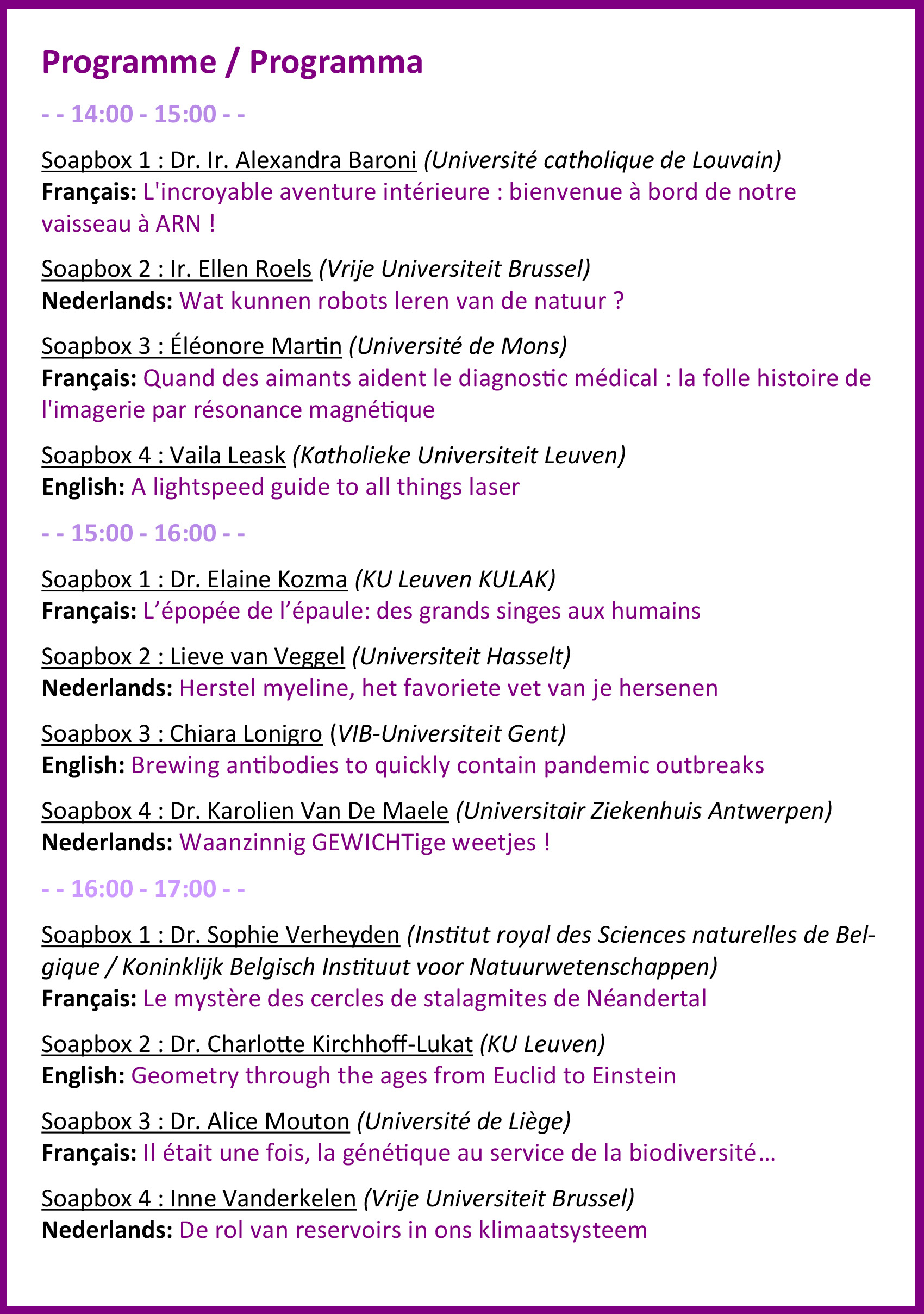Programme