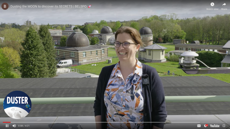 Karolien Lefever talking about lunar dust
