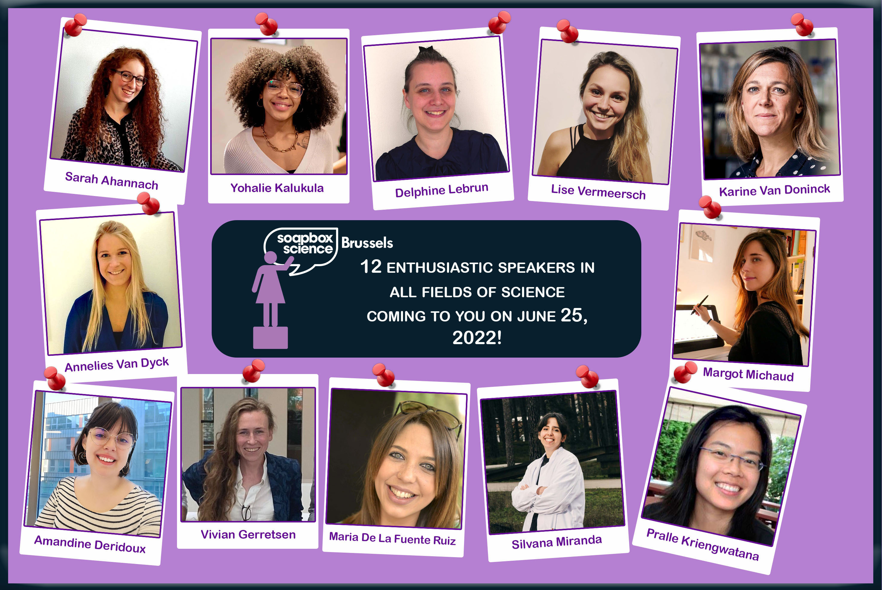 Speakers for soapbox science brussels 2022