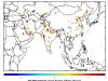 Carte tendances HCHO 133 grandes villes asiatiques