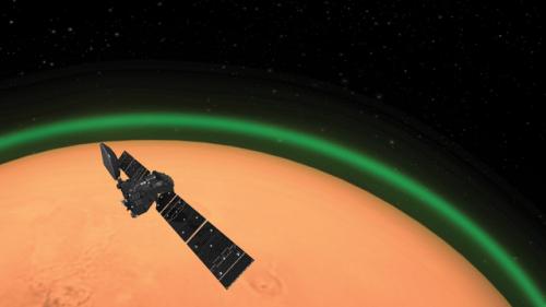 Airglow op Mars waargenomen door TGO