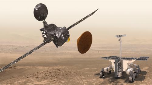 Mars ExoMars orbiter en rover op Mars
