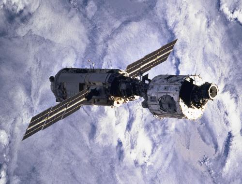 De eerste twee modules van het ISS