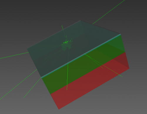 Simulation of the interaction of GCR protons with the Moon