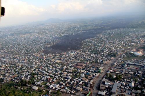 Ville Goma, coulée de lave 