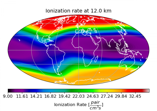 Carte du taux d'ionisation