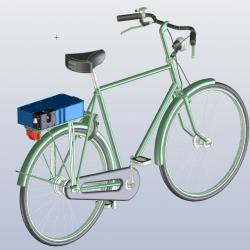 DOAS op een fiets gemonteerd om te luchtkwaliteit te meten