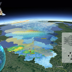 Map NO2-oppervlakteconcentraties uit atmosferische kolommen België