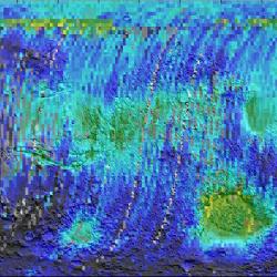 Map dust column opacity Mars