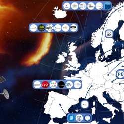 Kaart van Europa met de landen van het SWESNET Consortium